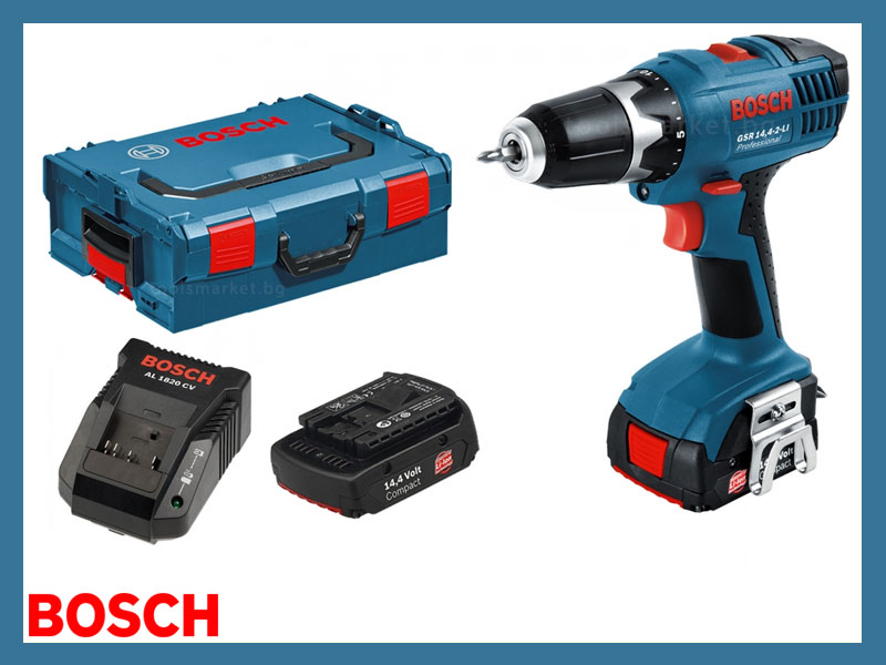 акумулаторен винтоверт Bosch GSR 14,4-2-LI Plus, L-Boxx